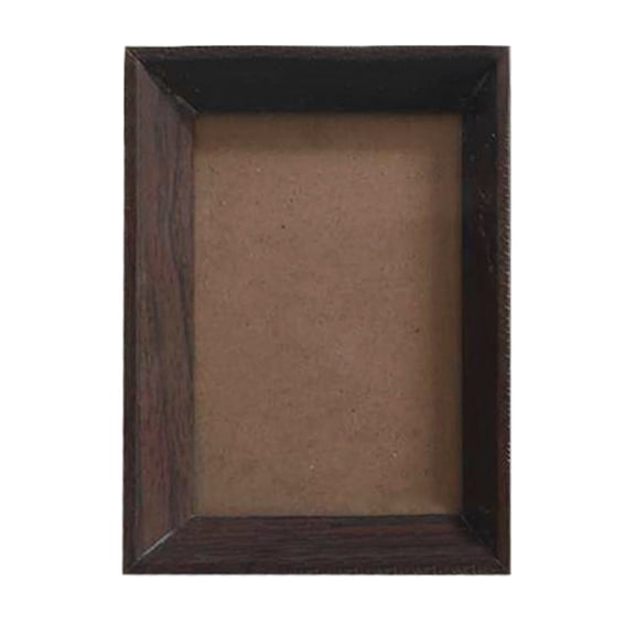 Elegant Tabletop Photo Display for Memories and Home Modern Aluminum Wood Frame Freestanding Stand Clear Acrylic Front Distinctive Statue- Design
