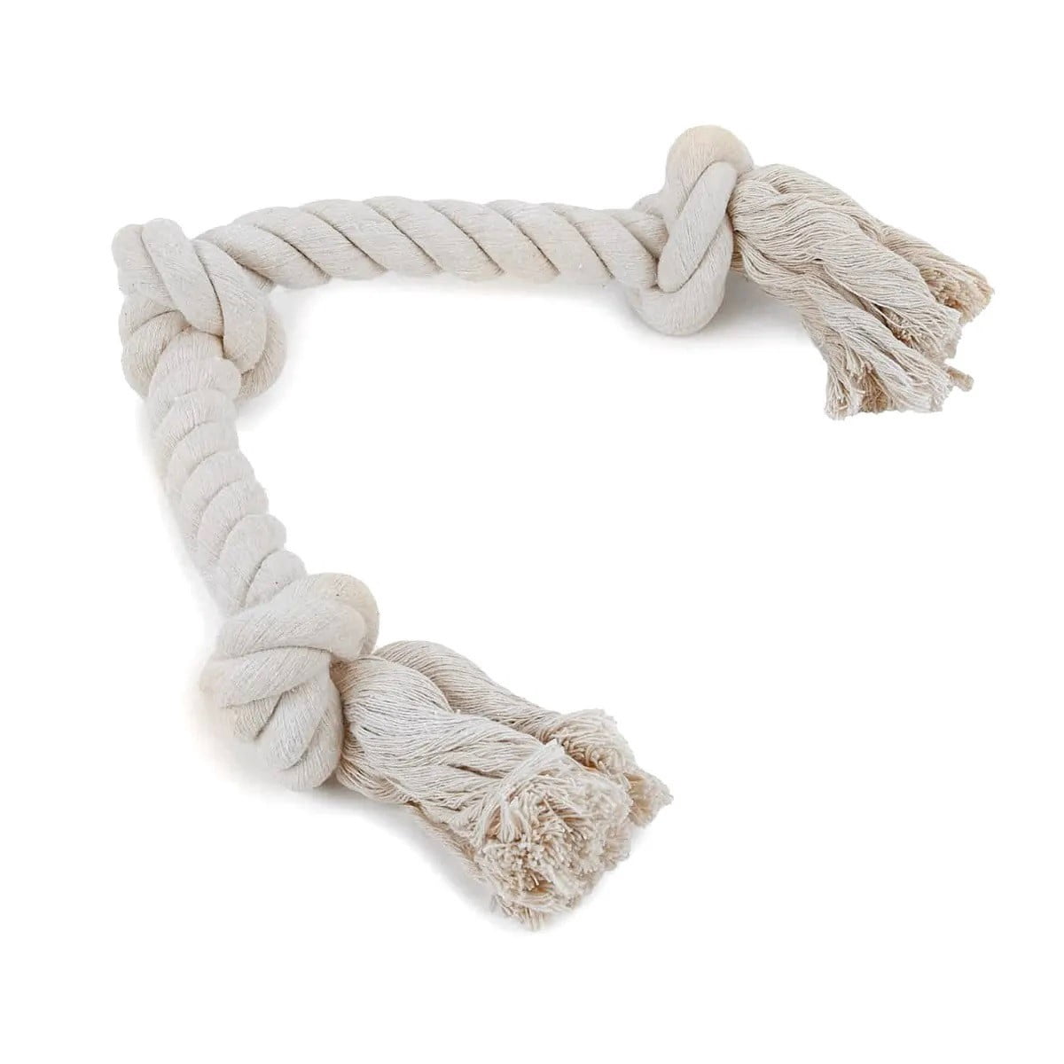 LONG Rope Eco Friendly Dog Tug Toys 21 inches 100% Cotton FUN 3 Knot Interactive (Three Long Rope Toys)