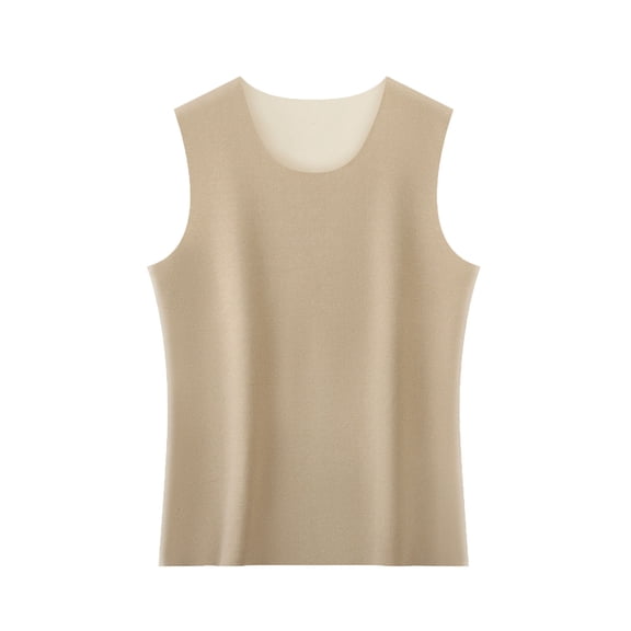 Yongwang Mens Fashion Tank Top Crew Neck Sleeveless Tops Winter Warm Slim Fit Tank Top Elastic Undershirt Base Layer