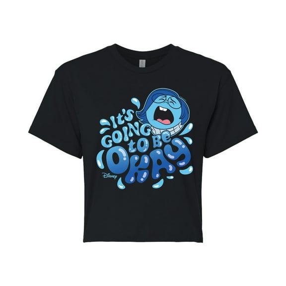 Disney - Inside Out 2 - Sadness It's Going To Be Okay - Junior's Cropped Tee