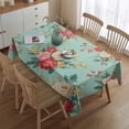 thumbnail image 2 of Pioneer Flower Floral Print Pattern Rectangle Tablecloth 60"x84",Waterproof Polyester Rectangle Table Cloth, Wipeable Spillproof Polyester Tablecloth for Dining, Camping, Indoor and Outdoor, 2 of 5