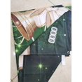 thumbnail image 3 of Green Christmas shower curtain,golden Christmas bell,snowflakes Waterproof Shower Curtain 12 Hooks Decor Bath Curtain Modern Bathroom Accessories Shower Custom 72 x 72 inch, 3 of 5