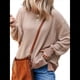thumbnail image 3 of Sudadera Holgada de Otoño para Mujer, Informal, de Punto A Rayas, Larga, Cuello Redondo, Abertura, Tipo Túnica Albaricoque L, 3 of 10