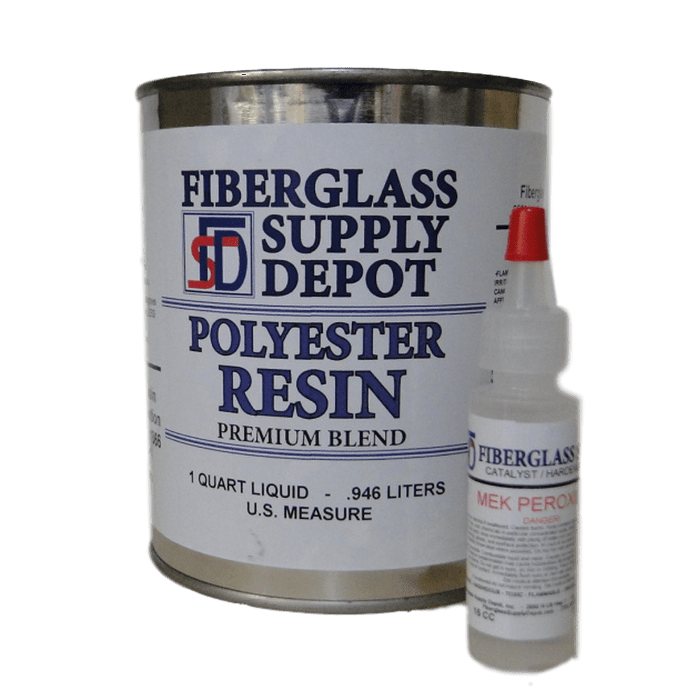Polyester Resin High Strength, Quart with 15cc Hardener (MEKP