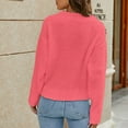 thumbnail image 5 of ShomPort Casual Fall Knit Tops for Women Long Sleeve Button up Solid Color Blouses Loose Fashion Clothes, 5 of 5
