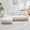 Beige, variant on 3-Seater High Quality Velvet Fabric, Cloud Modular Sectional, Tassel Skirt, Button Tufted Design, High-density High Resilience Foam, Easy to Assemble, Premium Wooden Base for Living Room Study (Red)
