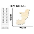 thumbnail image 2 of Unfinished Wood Republic of the Congo Country Shape - African Craft - up to 46" DIY 16" / 1/8", 2 of 4