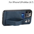 thumbnail image 2 of 3-in-1 Wrist Band Card Holder Bracket Mobile Phone Case Soft Handmade PU Leather Phone Protective Cover New, 2 of 5