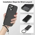 thumbnail image 4 of for iPhone 14 Pro Case with Screen Protector & Camera Cover & Lanyard 7-in-1 Full Body Hybrid iPhone 14 Pro Case Wallet Card Holder Shockproof Phone Case for iPhone 14 Pro 6.1 inch Black, 4 of 6