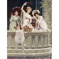thumbnail image 2 of Altson, Abbey 26x32 Gold Ornate Wood Framed with Double Matting Museum Art Print Titled - On The Balcony, 2 of 4