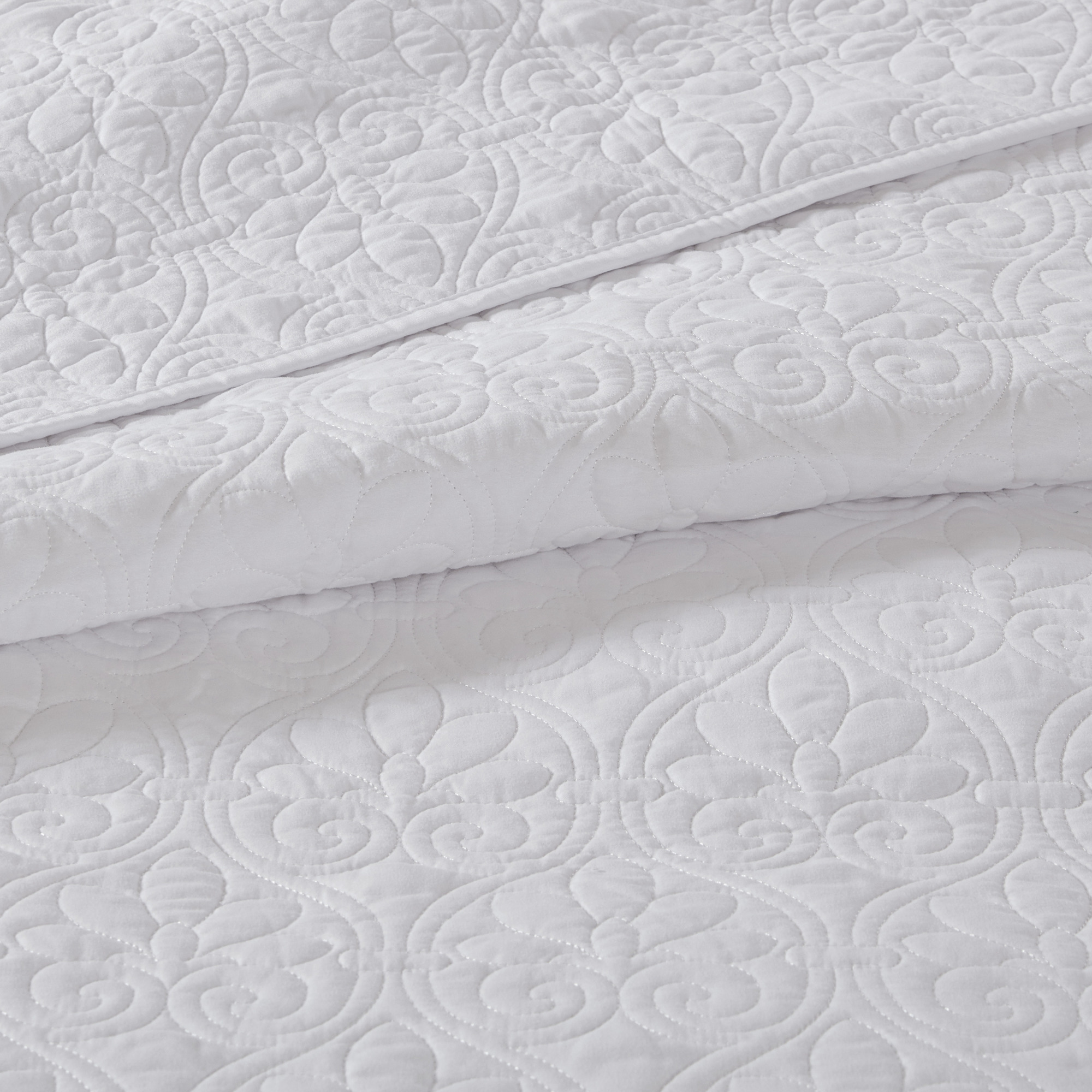 Home Essence Vancouver Super Soft Reversible Coverlet Set, Twin/Twin XL, White - image 5 of 14