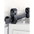 thumbnail image 4 of Sliding Door Track Kit | T Shaped Sliding Door Hardware and Track Kit | 58 Inches Bi-Folding Sliding Door Guide Rail Set, Closet Rail Roller Accessory, 4 of 9