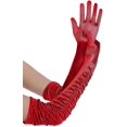 thumbnail image 1 of Long Opera Party 20s Satin Gloves Stretchy Adult Size Elbow Length, 1 of 5