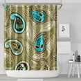 thumbnail image 2 of Decorative Paisley Print Shower Curtain 84" x 72" Vintage Bohemian Floral Ethnic Pattern Waterproof Bathroom Decor, 2 of 5