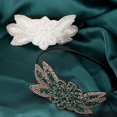 thumbnail image 5 of 3 diademas retro con diamantes de imitación para fiesta con cuentas de rugido para mujeres de los años 20, 3 accesorios para el cabello en negro, blanco y verde de los años 20, bandas para el cabello, 5 of 5