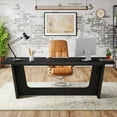 thumbnail image 3 of Tribesigns 70.87-Inch Executive Computer Desk: Large Home Office Desk, Industrial Wood Study Writing Table, Black, 3 of 5