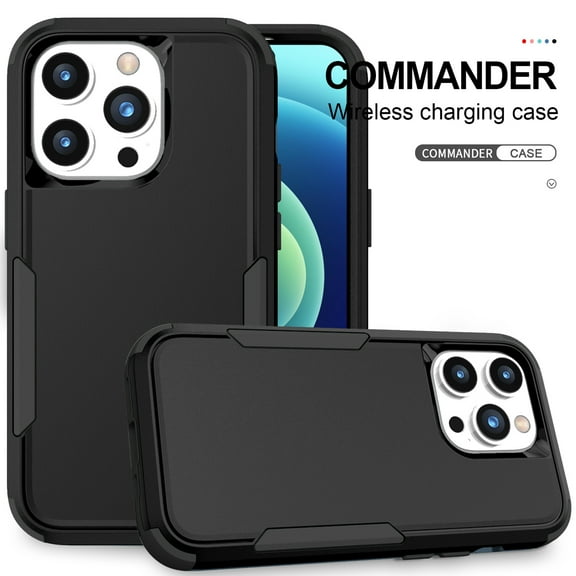 for iPhone 11 Pro Max Case, Defender Case Compatible with iPhone 11 Pro Max Case, Hybrid Heavy Duty Military Grade Full-Body Drop Shockproof Dustproof 3-Layers Rugged Protective Phone Cover, 
Black
