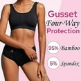thumbnail image 6 of All About Her® Black Bamboo Underwear for Women High Waisted Panties Leakproof, 6 of 8