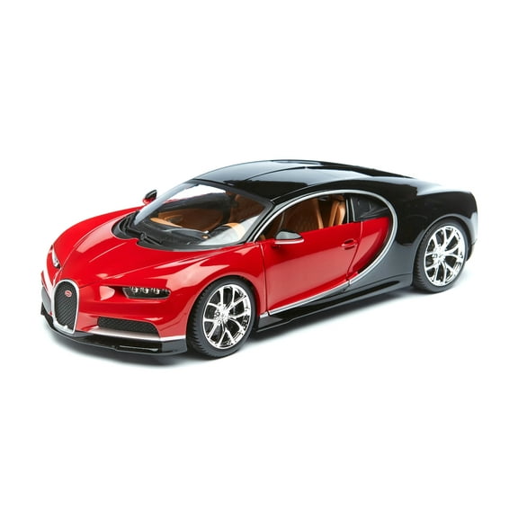 2016 Bugatti Chiron Red with Black 1/18 Diecast Model Car by Bburago