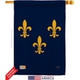 thumbnail image 2 of Breeze Decor 18004 Mardi Gras Midwest French American 2-Sided Vertical Impression House Flag - 28 x 40 in., 2 of 4