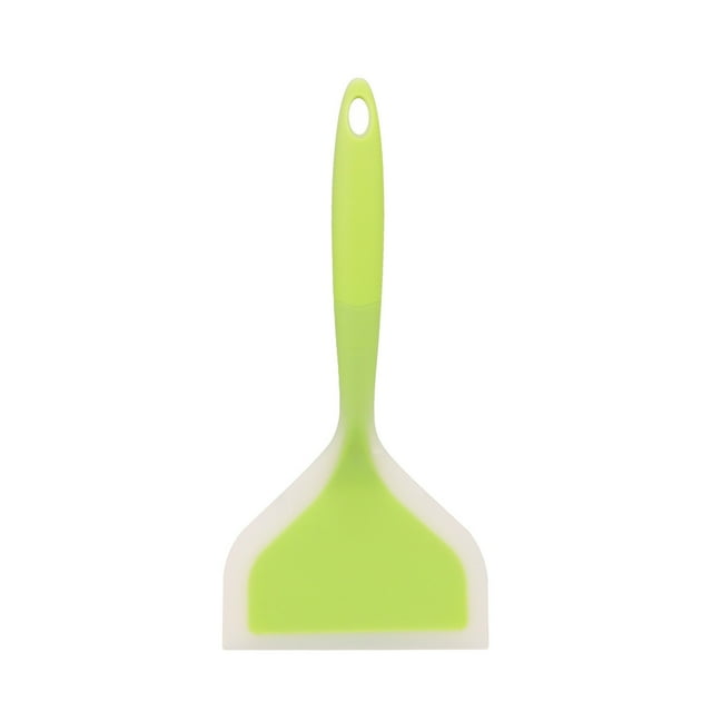 Nonstick Heat Silicone Spatula Non Scratch Flexible Head For Pan Slip Soft Rubber Handle Stainless Steel Kitchen Spatulas For Cooking 10.11Inch Tu