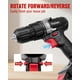 thumbnail image 3 of Taladro inalámbrico AVID POWER 20V MAX con mandril de 3/8" y kit de 22 piezas, 3 of 7