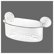 iDesign Plastic Power Lock 1-Shelf Shower Caddy, 5.2 x 4.8 x 10.4, Clear