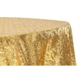 thumbnail image 1 of Diamond Glitz Sequins 132" Round Tablecloth - Gold, 1 of 1