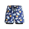 thumbnail image 3 of BULLPIANO Boys Swim Trunks with Compression Boxer Brief Liner Boys Bathing Suit, 3 of 5