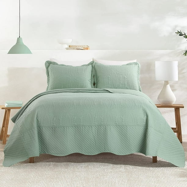 Oversized King Bedspreads 128x120, 3 Pieces Quilt Set, Lightweight