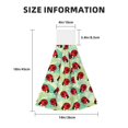 thumbnail image 3 of Sikiie Red Ladybugs And Leaf Hand Towel with Loop Hanging Towel Absorbent Tie Towels for Kitchen Tea Bar Bathroom Decor, 3 of 7