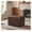 Brown, variant on 24" Leather Storage Ottoman, Rectangle Foot Rest Stool for Living Room Bedroom, Brown