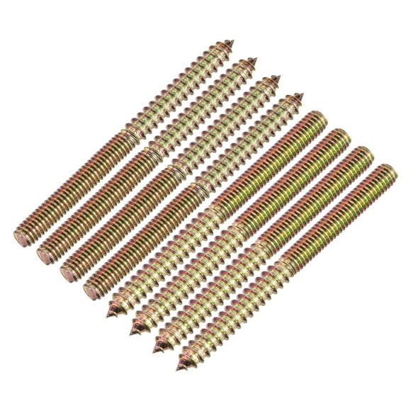 Unique Bargains 5/16-18x4' Hanger Bolts, 8 Pack Double Ended Screws Wood Dowel Screws