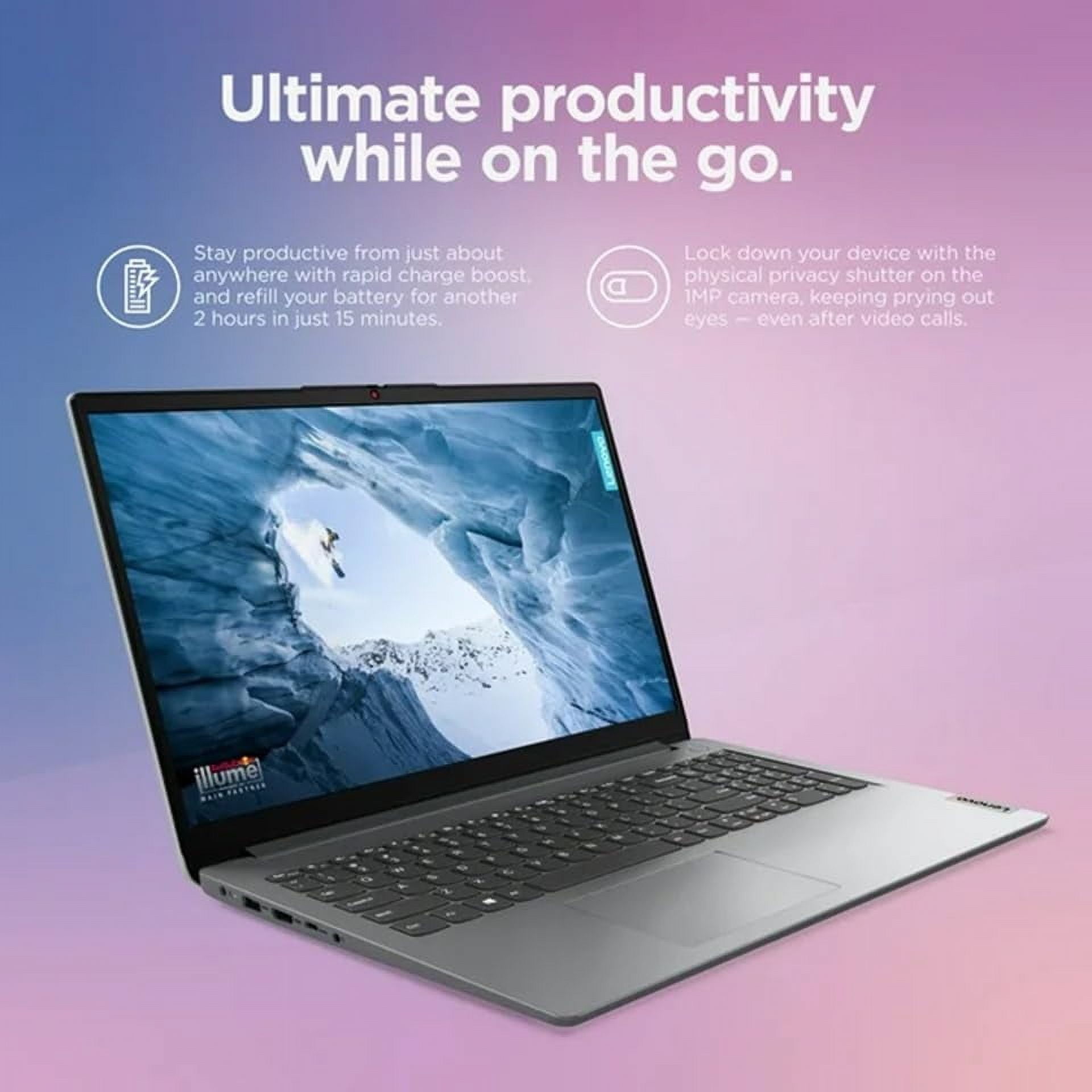 Lenovo Ideapad 1i 15.6" FHD Anti-Glare Business & Home Laptop, Intel Core i5-1235U Processor, 24GB DDR4 RAM, 512GB SSD Storage, Webcam, Wi-Fi, HDMI, Bluetooth, Windows 11, Cloud Grey, W/GaLiMu
