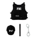 thumbnail image 3 of Disfraz de agente del FBI para niños, disfraz de Cosplay, chaleco del FBI, sombrero, accesorios para niños, uniforme de policía SWAT para fiesta de Carnaval de Halloween, 3 of 5