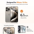 thumbnail image 2 of Protector de pantalla UnbreakCable para iPhone 15 Pro de 6.1 pulgadas, paquete de 3, 2 of 9