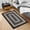 Black, variant on Area Rug 2x4 Small Entryway Machine Washable Throw Indoor Non Slip Farmhouse Floor Cover Braided Printed Rustic Carpet Bohemian Accent for Living Room Bedroom, Red