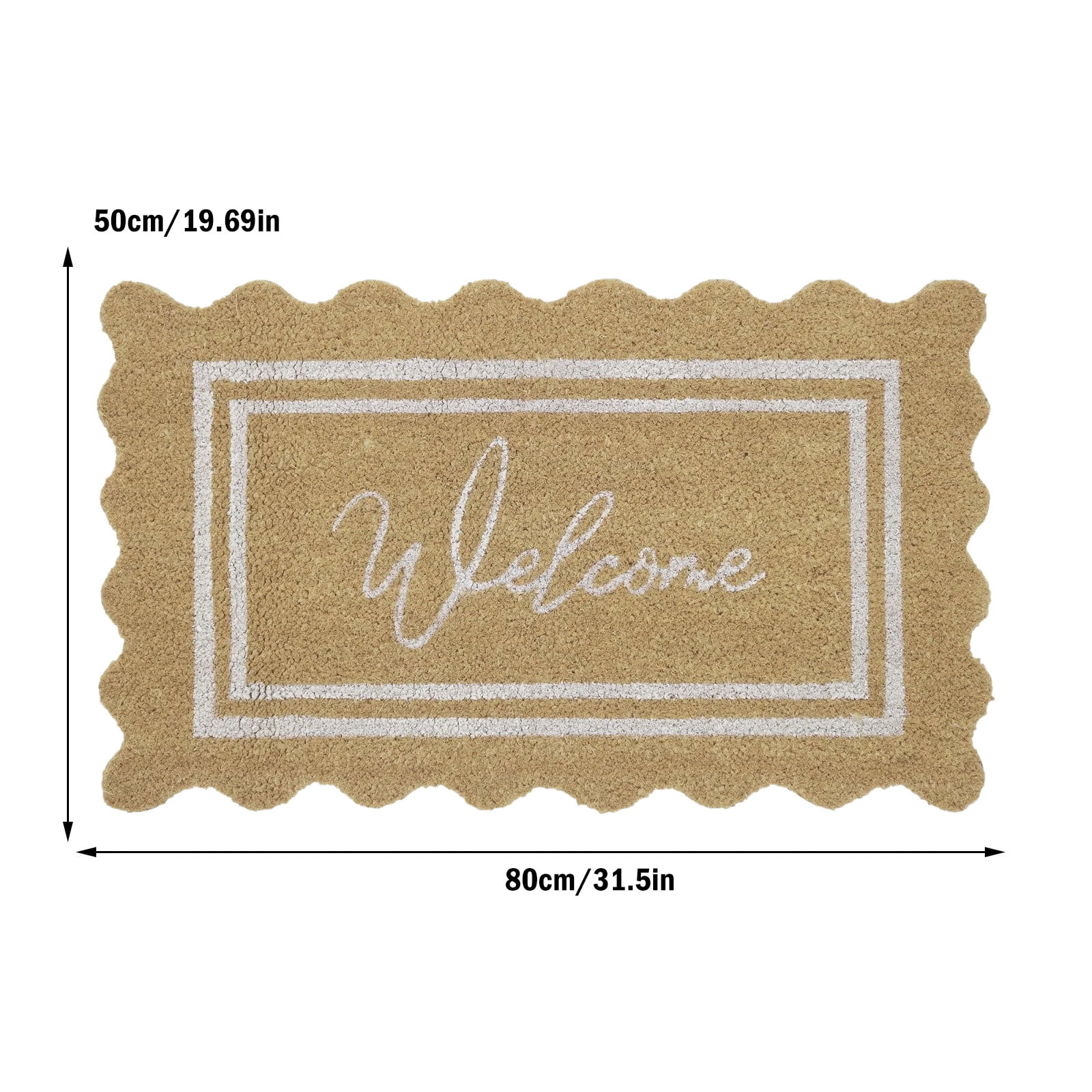 1PCS Vintage Spring Welcome Coir Doormat Retro Rug for Front Door, Indoor Outdoor Welcome Mat Spring Home Entryway Outside Yard Home Decoration