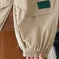 thumbnail image 6 of Gubotare Infant Pants Girl Boys Linen Suits Pants Kids Lightweight Flat Front Dress Pants for Toddler Boy Teens Formal School Uniform Trousers Size 9-11 (Beige,9-11 Years), 6 of 7