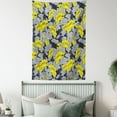 thumbnail image 4 of Floral Tapestry, Daffodil Petals in Contrast Tones Flourishing Floret Nostalgic Eastern Print, Wall Hanging for Bedroom Living Room Dorm Decor, 60W X 80L Inches, Yellow and Grey, by Ambesonne, 4 of 5