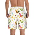 thumbnail image 3 of Kdxio Chickens A Pattern Mens Casual Shorts - Drawstring Summer Beach Sports Shorts for Men, 3 of 5