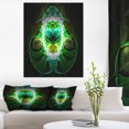thumbnail image 1 of Large Symmetrical Fractal Heart Green - Abstract Art on Canvas, 1 of 3