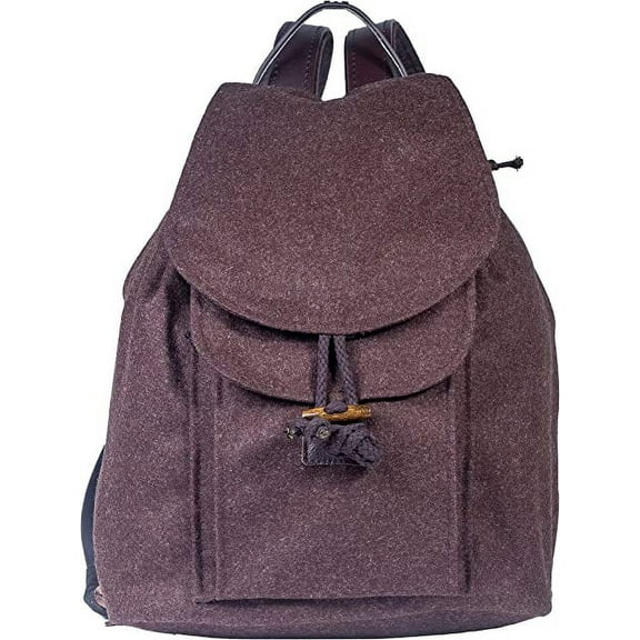 Hubertus Classic German Narrow High 20L Backpack – Brown, Superior 100% Organic Loden Wool, 15.5” X 12.5” X 6”