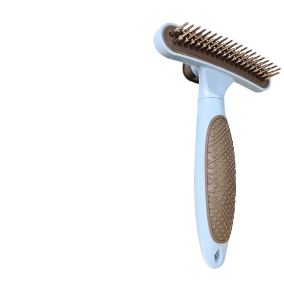 Dog Rake Brush for Shedding, Blue Deshedding Dog Undercoat Brush, Pet Grooming Shedding Tool for Pet Removal