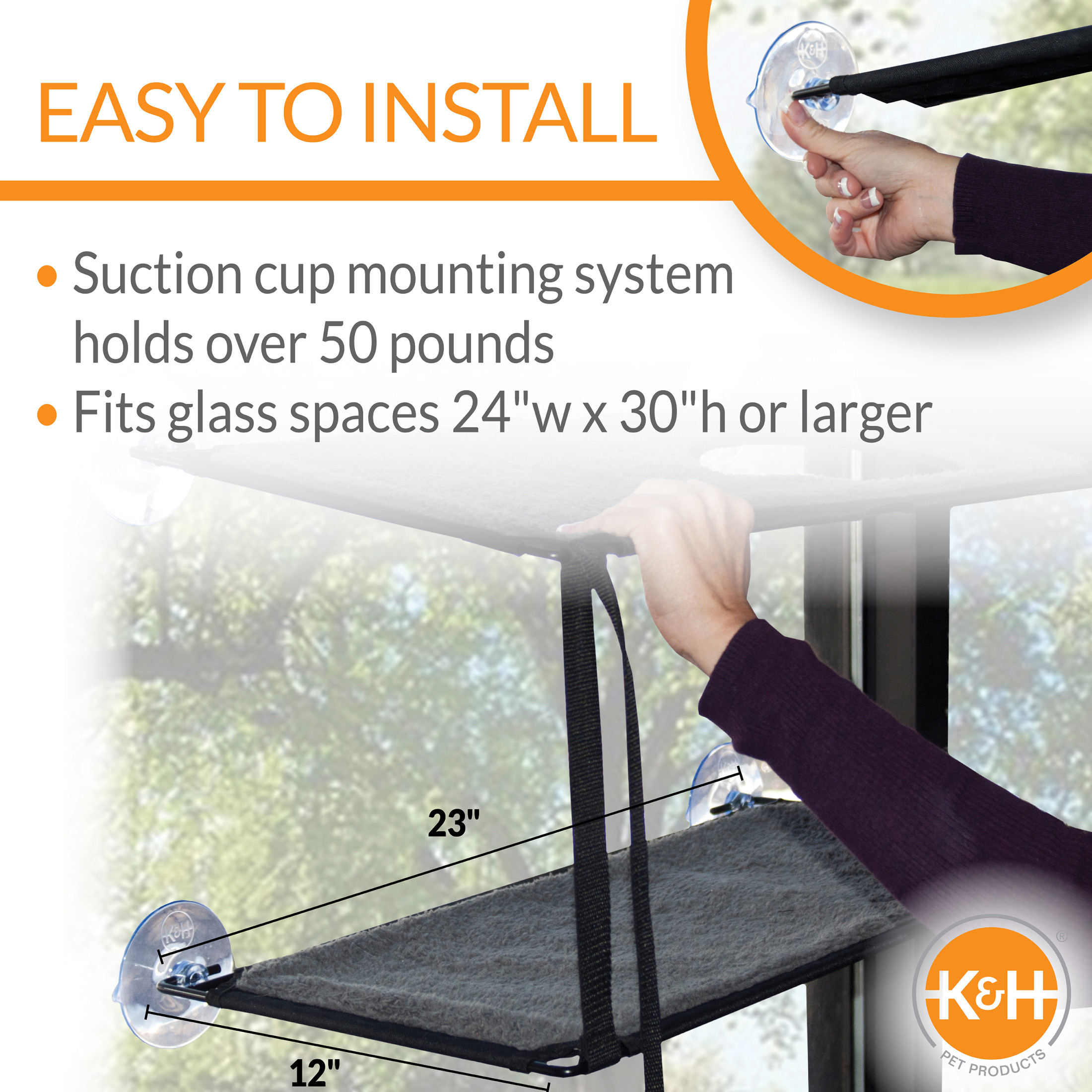 K&H Pet Products EZ Mount Window Kitty Sill Double Stack photo 2