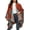 Style2 Orange, variant on Women's Winter Poncho Capes Vintage Open Front Tassel Blanket Shawl Wrap Cardigan Coat