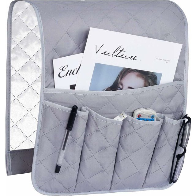 Organizador de reposabrazos para sillón, funda protectora para sillón, bolsillos colgantes para ahorrar espacio, bolsa de almacenamiento antideslizante para teléfono, libros, revistas,
