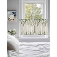 thumbnail image 3 of Sage Green 2 Panel Kitchen Curtains for Small Windows, Eucalyptus Leaves Bathroom Tier Curtain, Short Window Treatment for Bedroom/Living Room 55"x36", 3 of 6