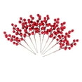 thumbnail image 4 of UPOUART Red Artificial Flower Branches for Home Decor, Plastic Berry Stems, 10pcs Pack, Realistic Faux Flowers for Indoor Decoration, 4 of 8