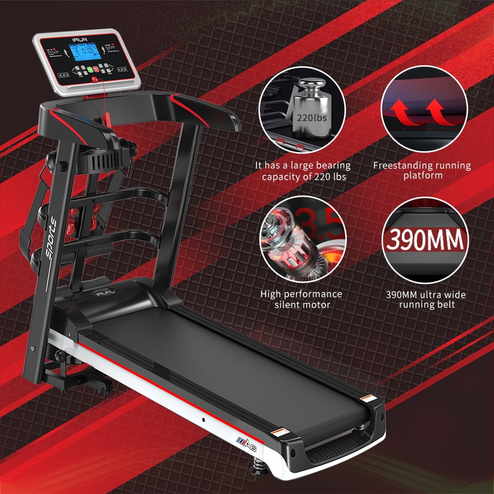 Treadmill Electric Motorized Running Machine with 2.5 HP Power 15 Preset Programs 17 Wide Tread Belt 8.5 MPH Max Speed for Home Use